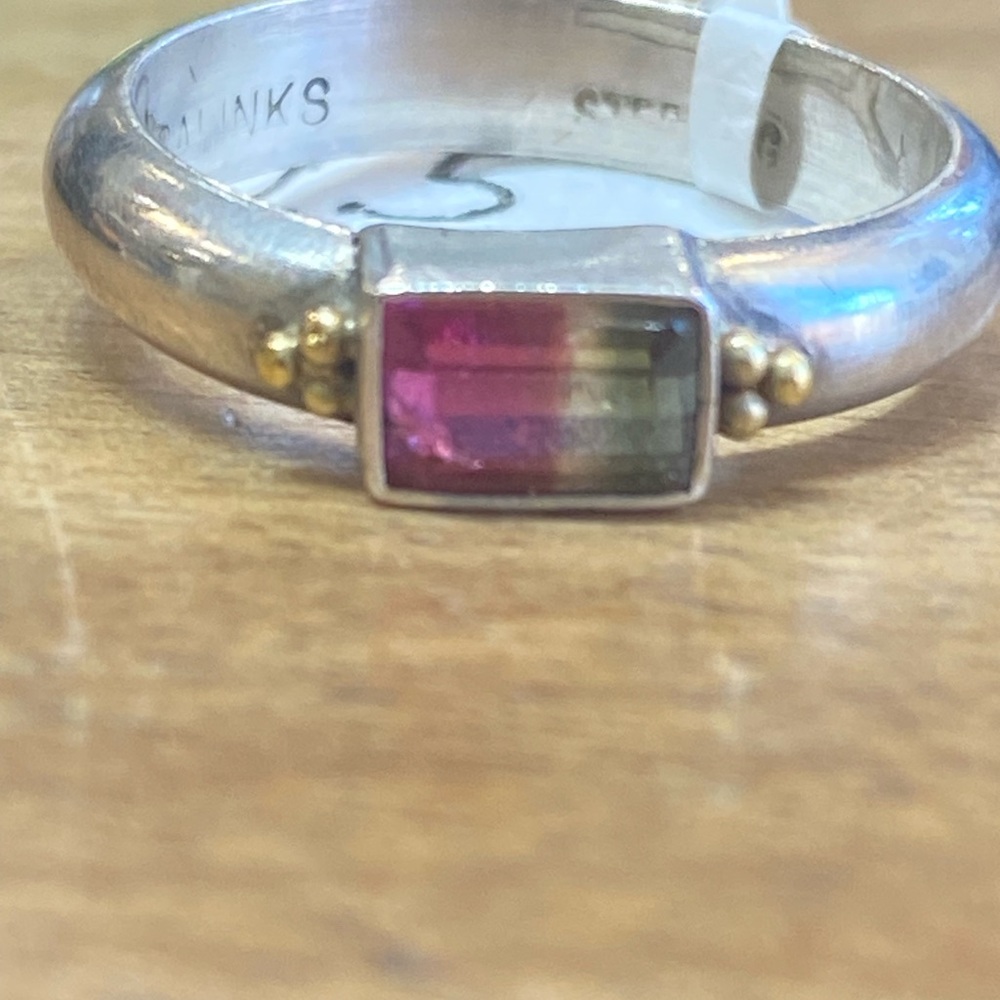 Tourmaline Ring.. set in Sterling and 18k🌺